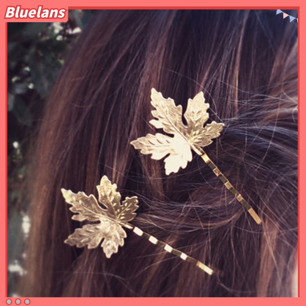 Set 2 kẹp tóc hình lá phong dễ thương