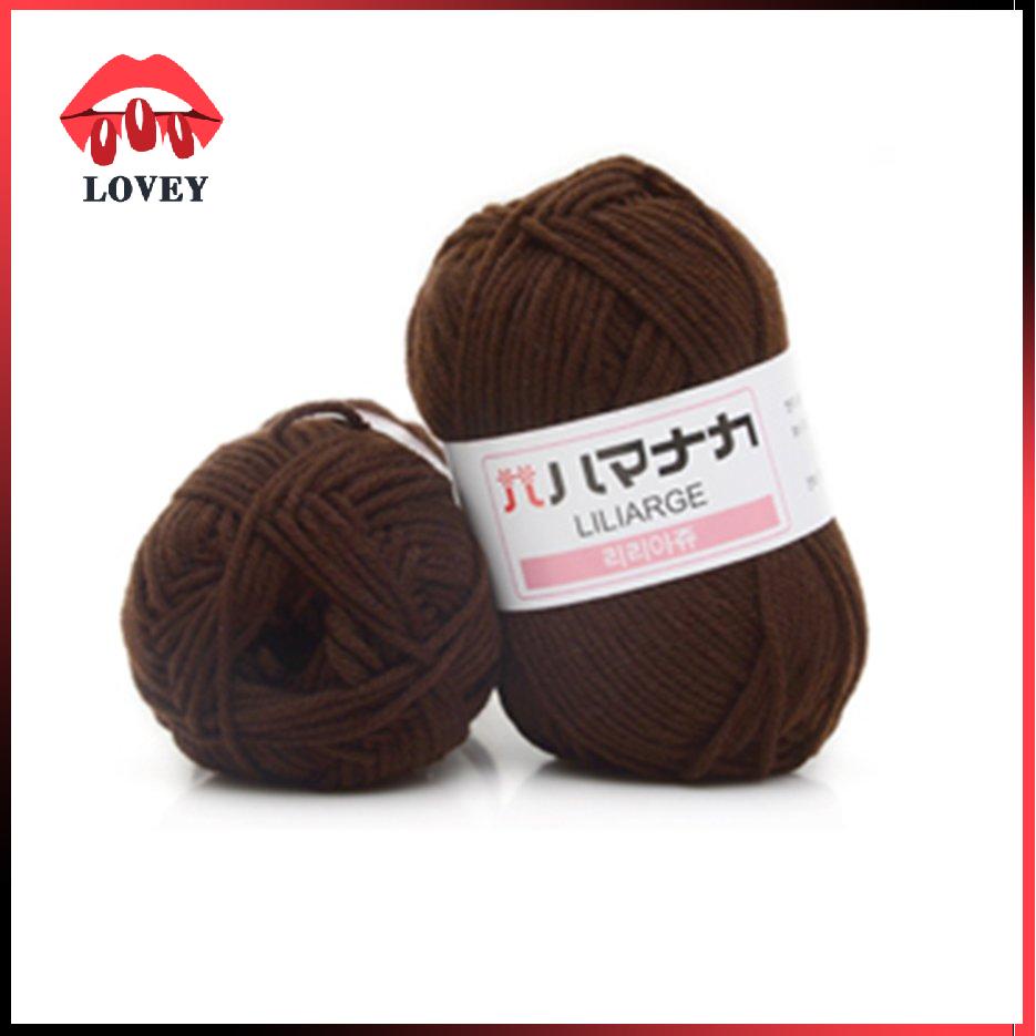 Cuộn len pha bông sữa chuyên dùng may vá và đan móc len thú bông cho trẻ em