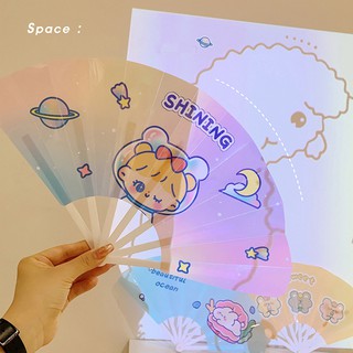 Quạt Nhựa Xếp Cầm Tay Shining Hand Fan