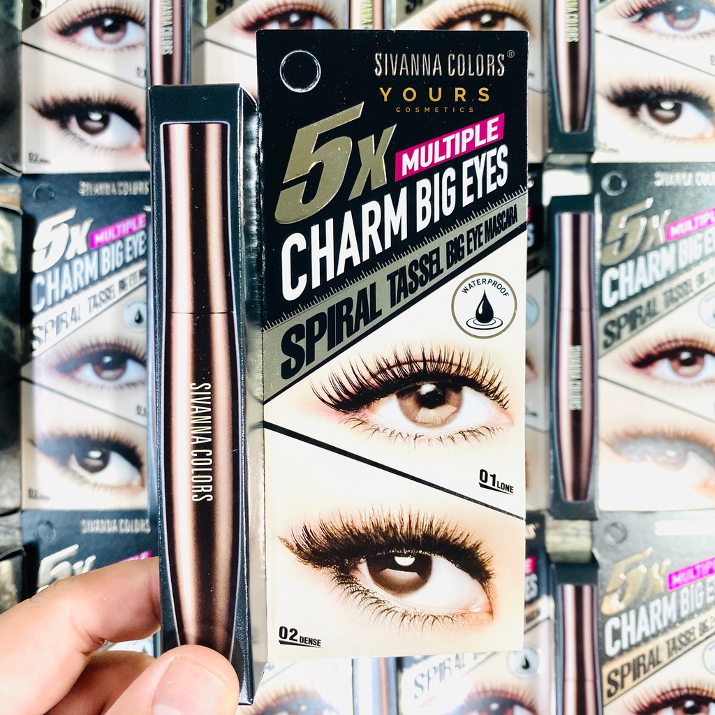 [Auth Thái] Mascara Sivanna Đầu Cong Dạng Xoắn 5X Multiple Charm Big Eye HF916 - Chuốt Mi Sivanna Làm Dày Và Dài Mi