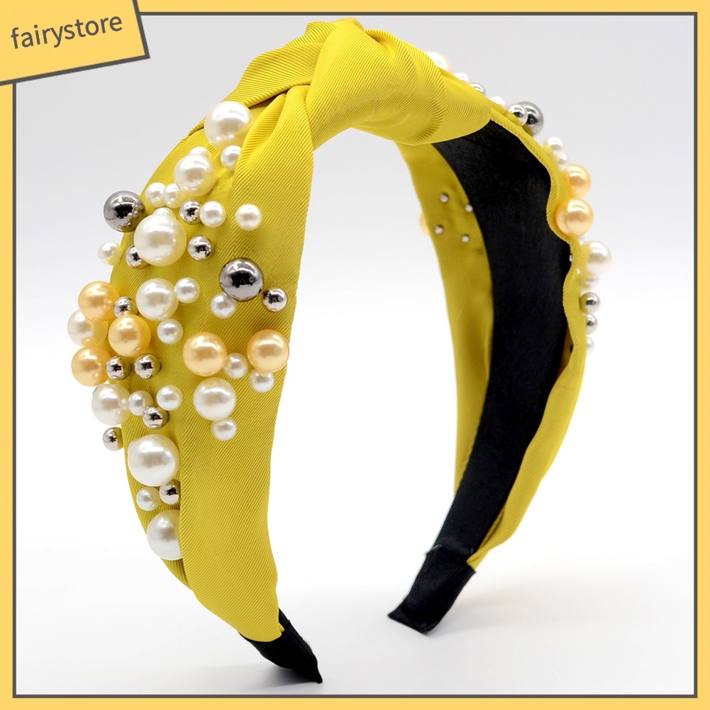 Băng Đô Cài Tóc Phối Hạt Ngọc Trai Giả Thời Trang Cho Nữ