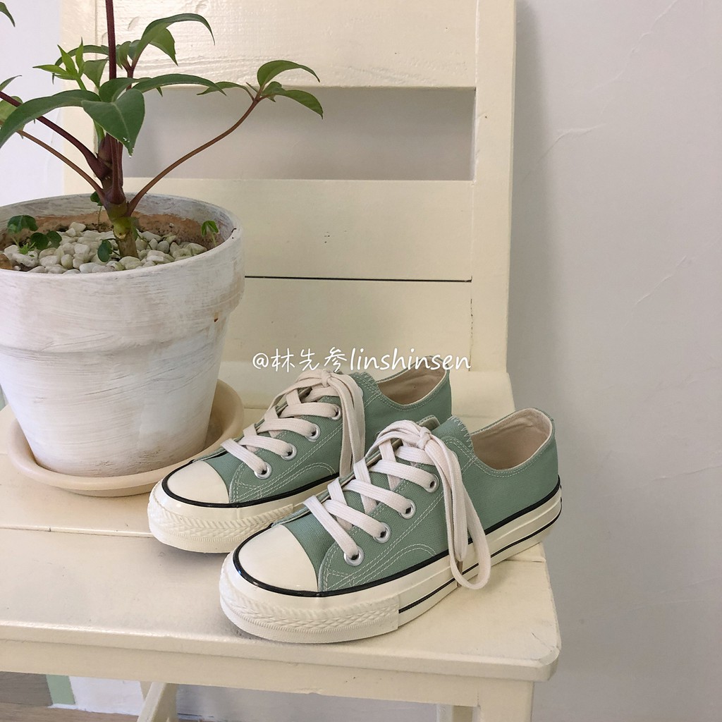 san cao co sz 38, 37 Giày ulzzang dáng CV 1970s màu xanh mint (ảnh thật ở cuối)