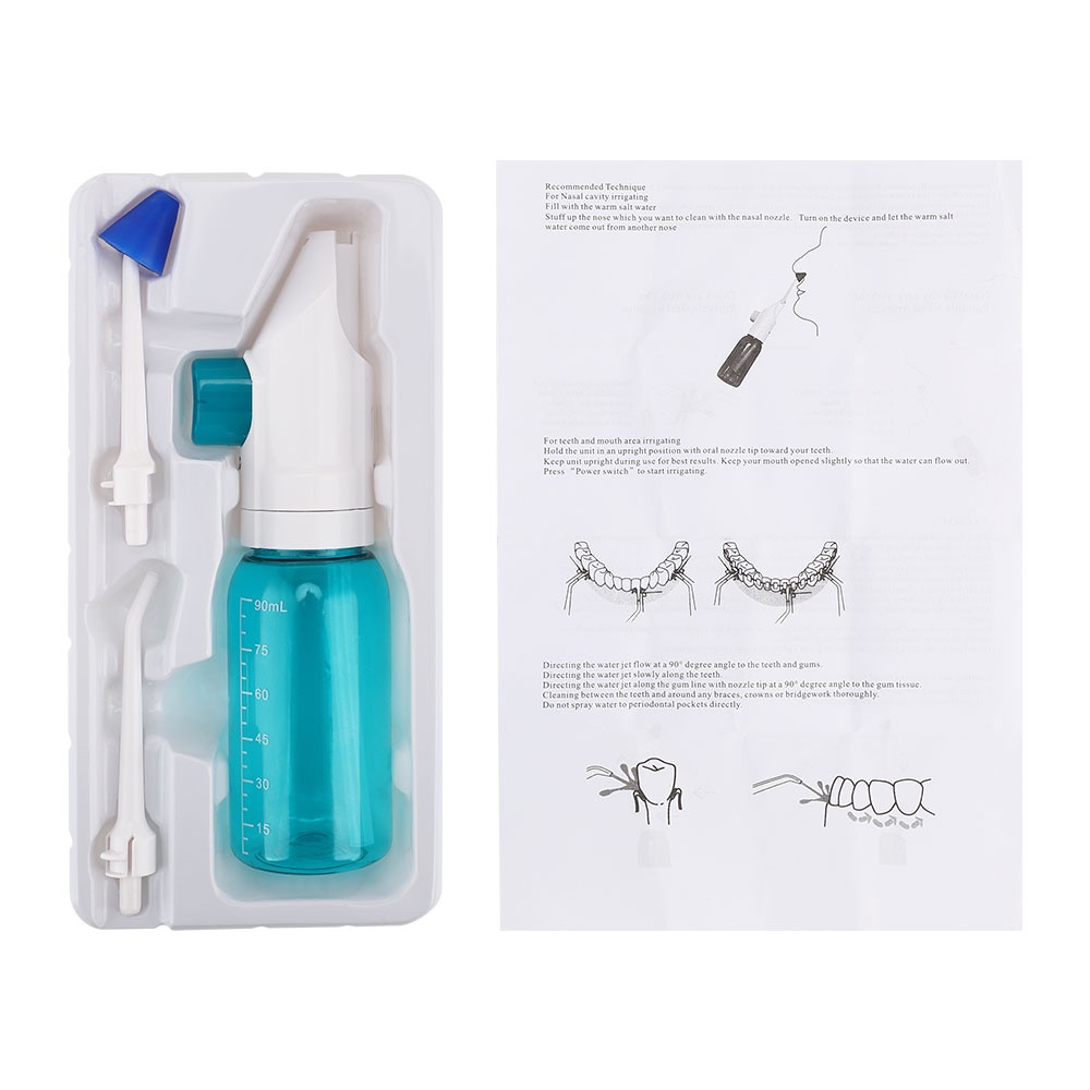 Máy tăm nước 90ml vệ sinh răng miệng chăm sóc tiện lợi, Máy Xịt Nước Vệ Sinh Răng Miệng Cầm Tay Tiện Dụng