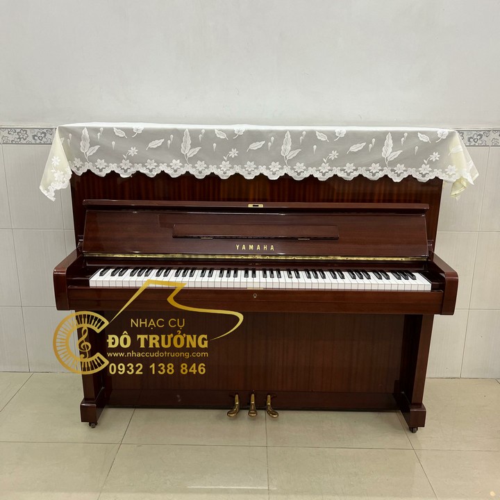 Khăn phủ đàn Piano ren trắng họa tiết chiếc lá đẹp tinh tế