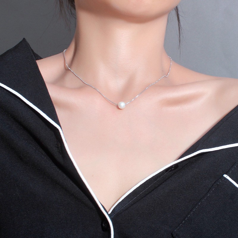 OIMG  Vòng cổ đính ngọc trai thời trang Hàn Quốc