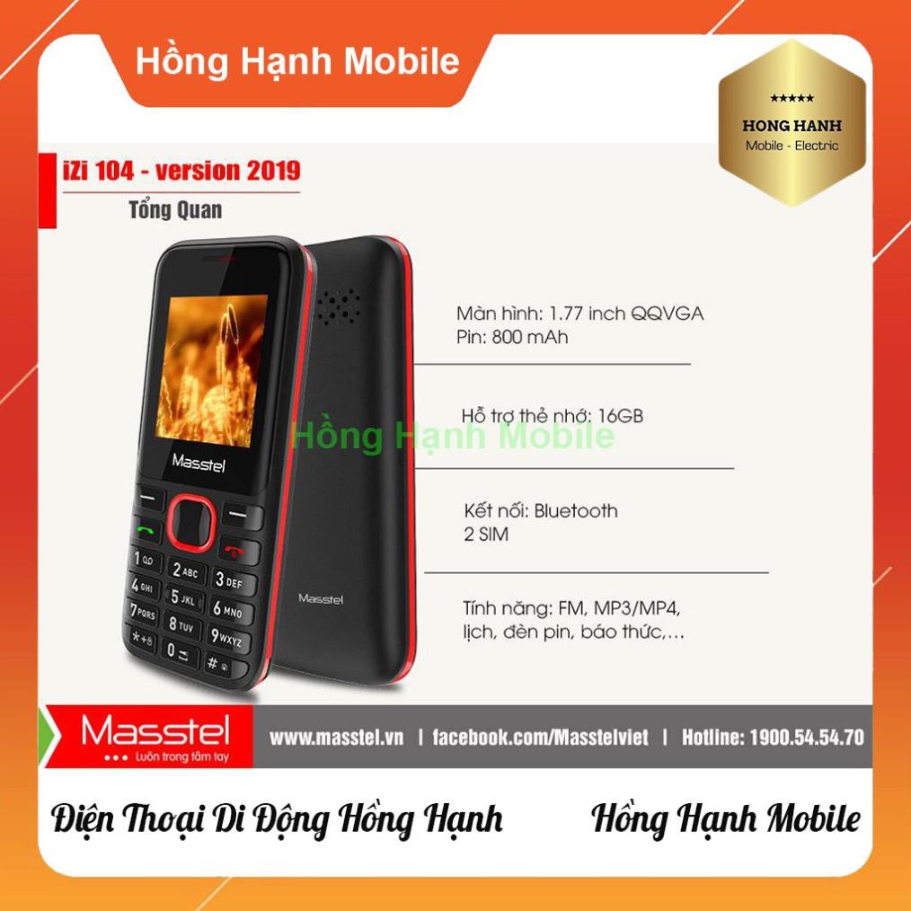 Điện Thoại Masstel iZi 104 - Hàng Chính Hãng Mới 100% Nguyên Seal Fullbox