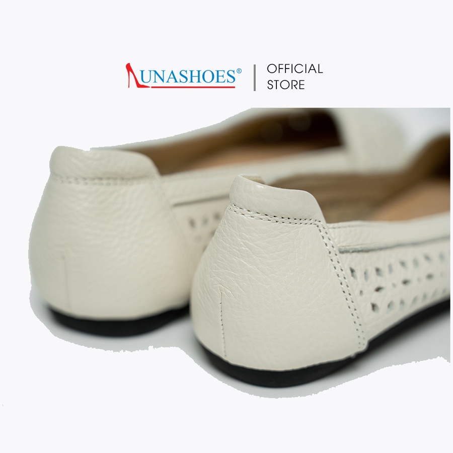 Giày bệt nữ da bò mềm LUNASHOES 1081 bảo hành 2 năm giầy trung niên nữ cho mẹ đi mùa hè mát êm chân