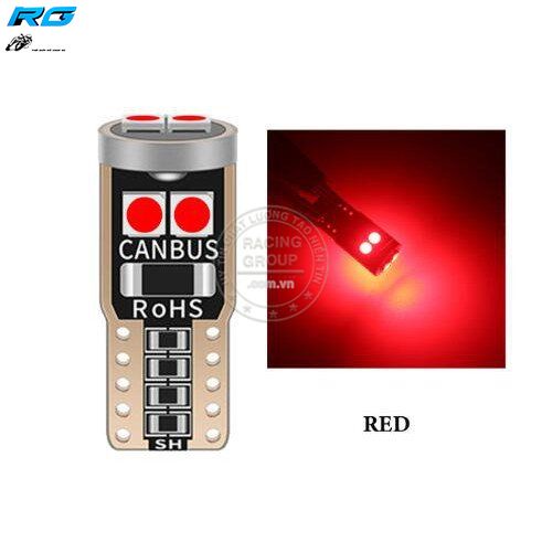 ĐÈN XI NHAN LED T10 GẮN NHAN, DEMI, ĐỒNG HỒ CHÍP LED SIÊU SÁNG Đủ MÀU ( GIÁ 1 BÓNG)