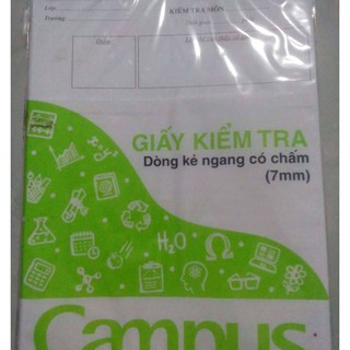 [sỉ ib] Giấy kiểm tra campus kẻ ngang có chấm