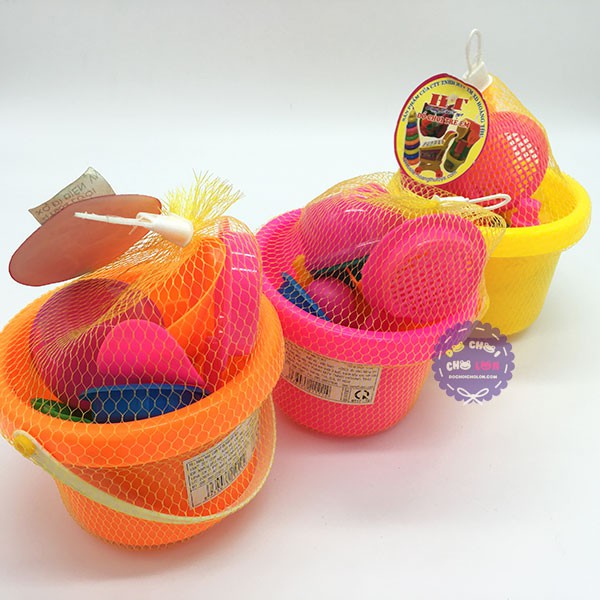 Đồ chơi xô xúc cát đi biển nhỏ túi lưới HT904