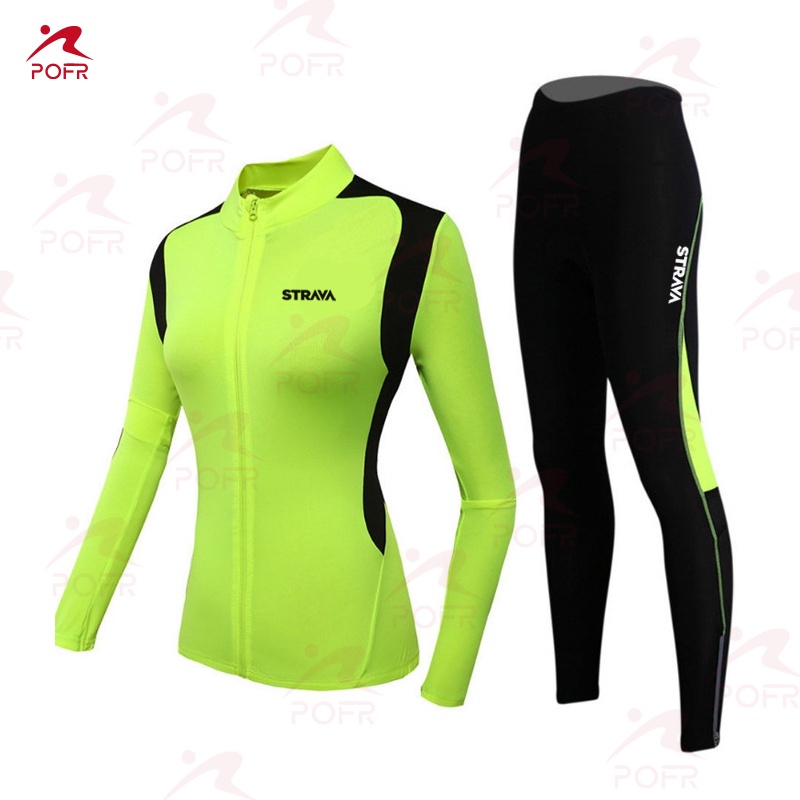 Bộ Quần Áo Đạp Xe Dài Tay Thoáng Khí Nhanh Khô 2022 STRAVA Dành Cho Nữ​​Áo Thể Thao Đạp Xe Thoáng Khí Thời Trang Năng Động