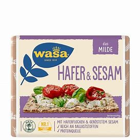 Bánh mì lúa mạch giòn nguyên hạt giàu xơ hữu cơ Cracker Vegan Delikatess, Fibre, Original hiệu Wasa 270g