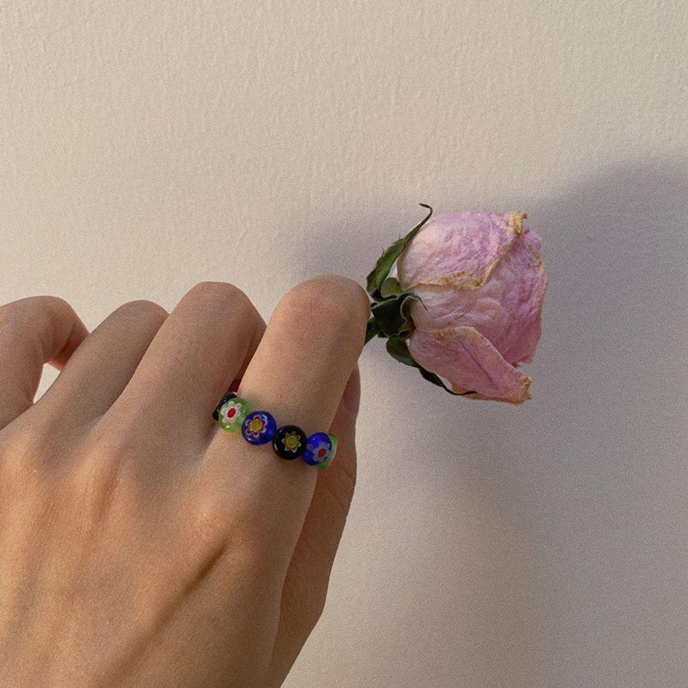 IVORY Hạt Charm Mặt Vuông Nhiều Màu Sắc Bằng Acrylic