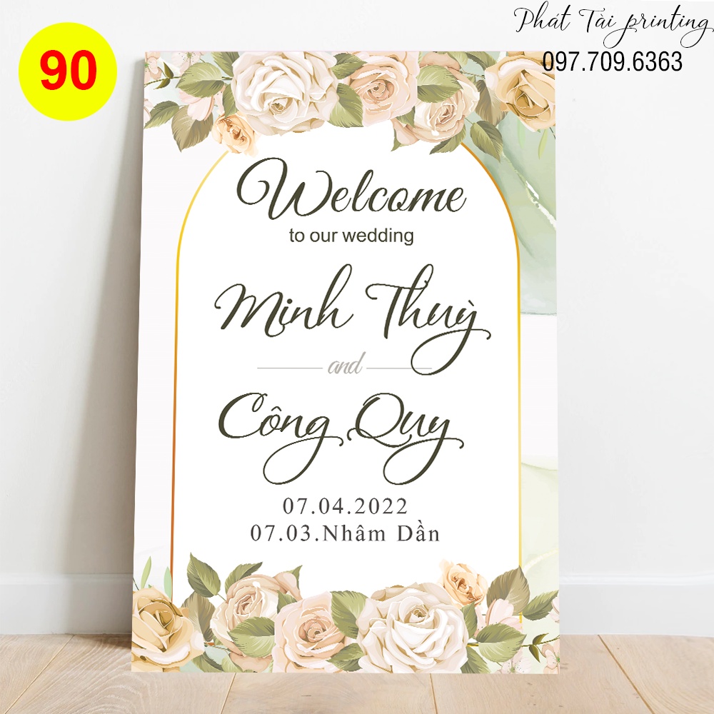MS 90 - Bảng Welcome trang trí đám cưới