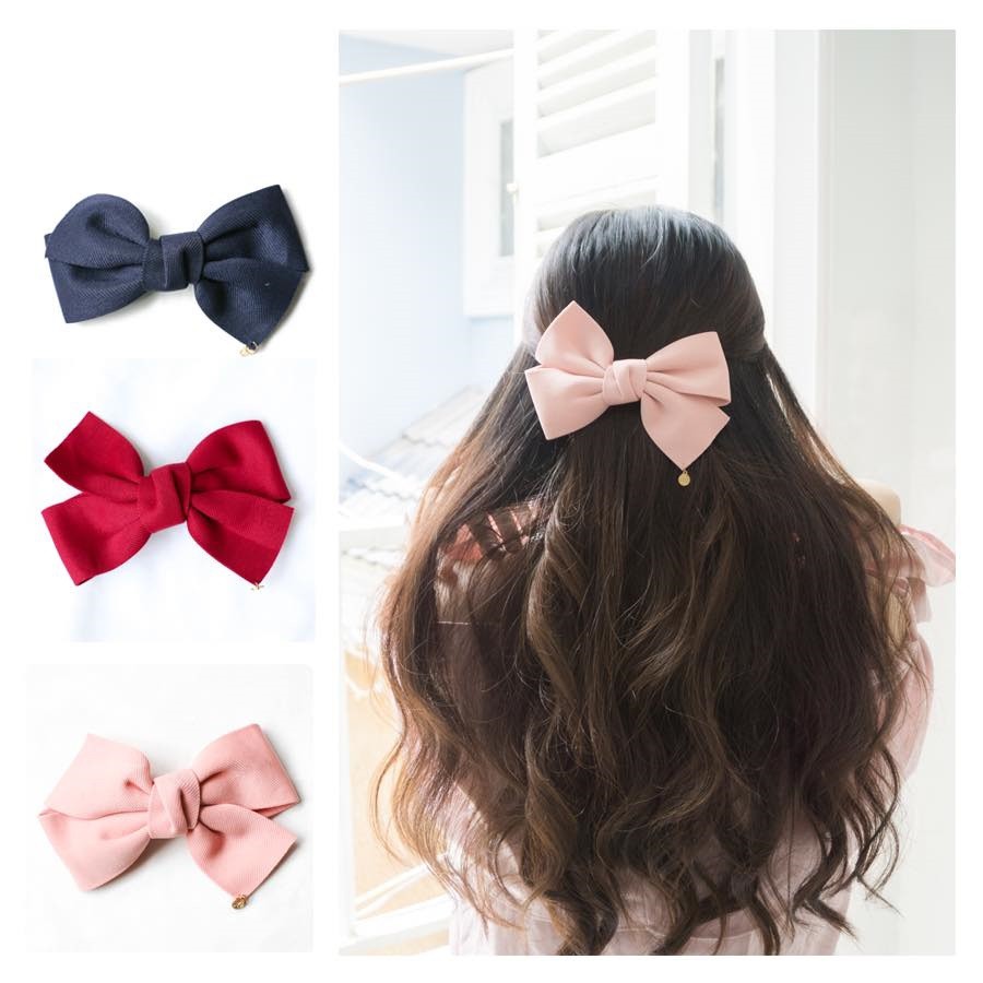 Kẹp Tóc Nơ Bản To Handmade