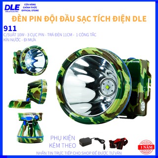 [ HÀNG THÁI ] ĐÈN PIN ĐỘI ĐẦU 911 - 3 CỤC PIN - TRÁ ĐÈN 11 CM - SÁNG XA 500 MÉT - 1000 MÉT - CHỐNG NƯỚC