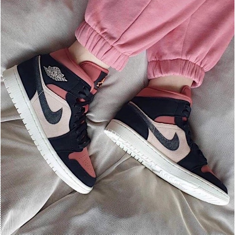 Giày 𝐉𝐨𝐫𝐝𝐚𝐧 1 hồng, Giày sneaker JD1 hồng, Giày JD1 cao cổ (Fullbox)