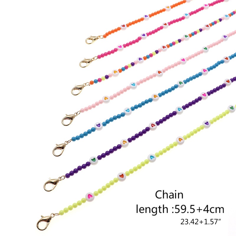 Giá Đỡ Mắt Kính / Vòng cổ Chuỗi Hạt Acrylic Trái Tim Nhiều Màu Chống Thất Lạc