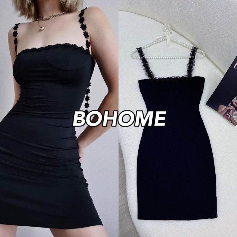 Đầm ôm phối dây ren