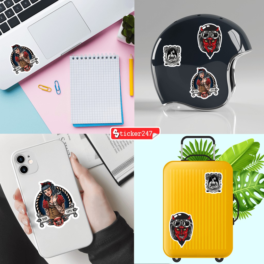 Sticker Tiệm Tóc Nam Chống Nước 𝑭𝒓𝒆𝒆𝒔𝒉𝒊𝒑 Vinyl Sticker Cao Cấp Chuyên Dán Kính, Dán Tường, Tủ Kệ, Decor Barber Shop