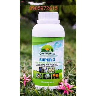 Queen Farm - Chế phẩm sinh học Super 3 - Phòng và trị các loại Nấm (mua 2 tặng 1 )