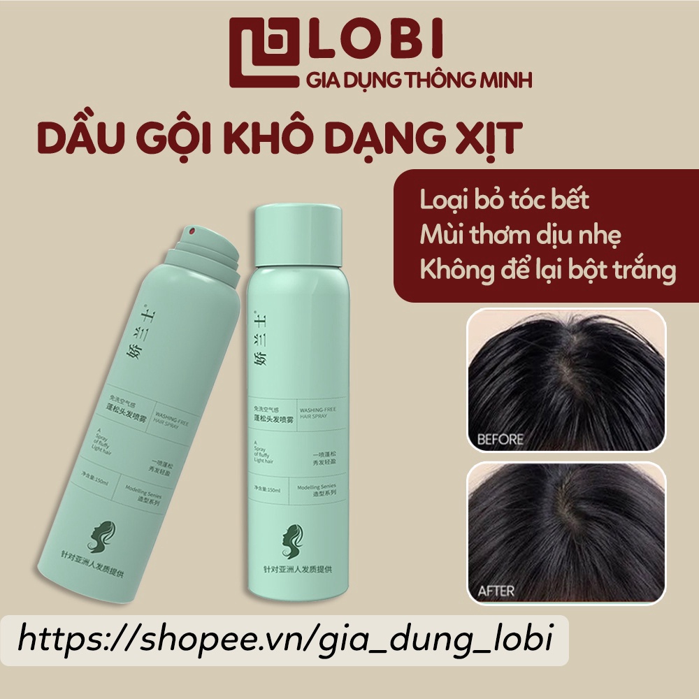 Dầu gội khô dạng xịt Spes, dầu gội đầu khô nữ không bết dính phồng tóc nội địa trung quốc