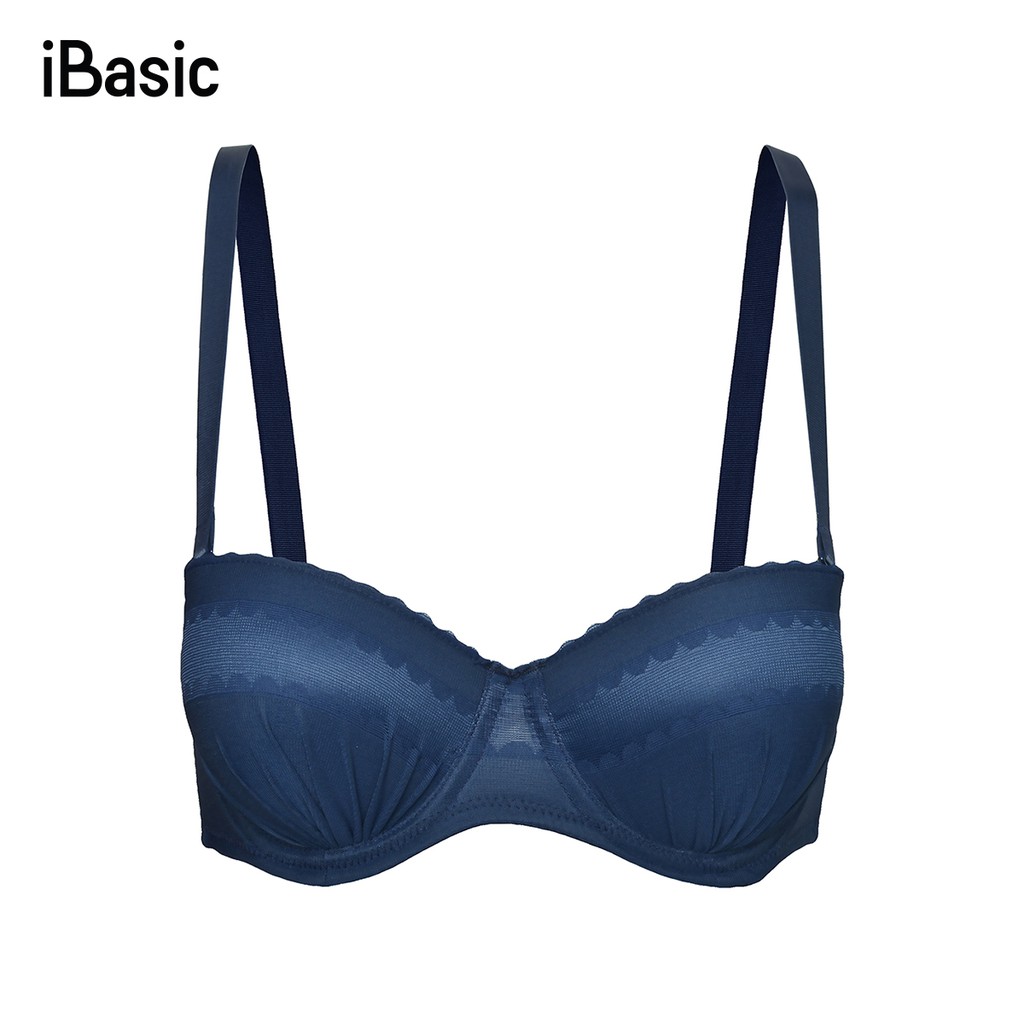 [Mã WABRH11 giảm 10% đơn 99K] Áo ngực cup ngang ren mút dày iBasic BRAW114