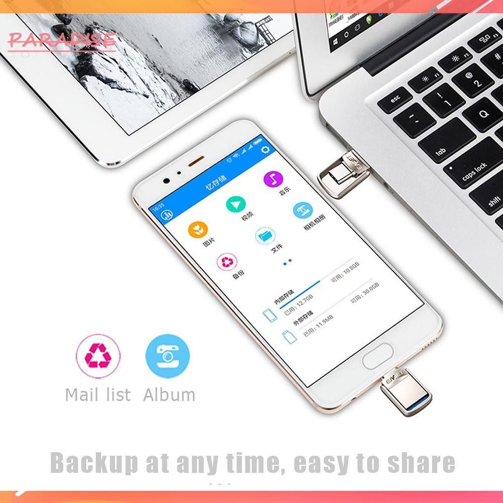 Paradise1 EAGET CU20 Metal USB 3.0 Flash Drive Memory Stick OTG Type C Mini Pen Drive | BigBuy360 - bigbuy360.vn