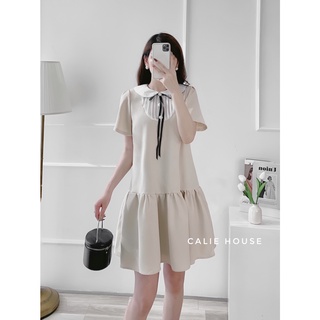 Váy suông giấu bụng cổ nơ thời trang nữ Calie House V355