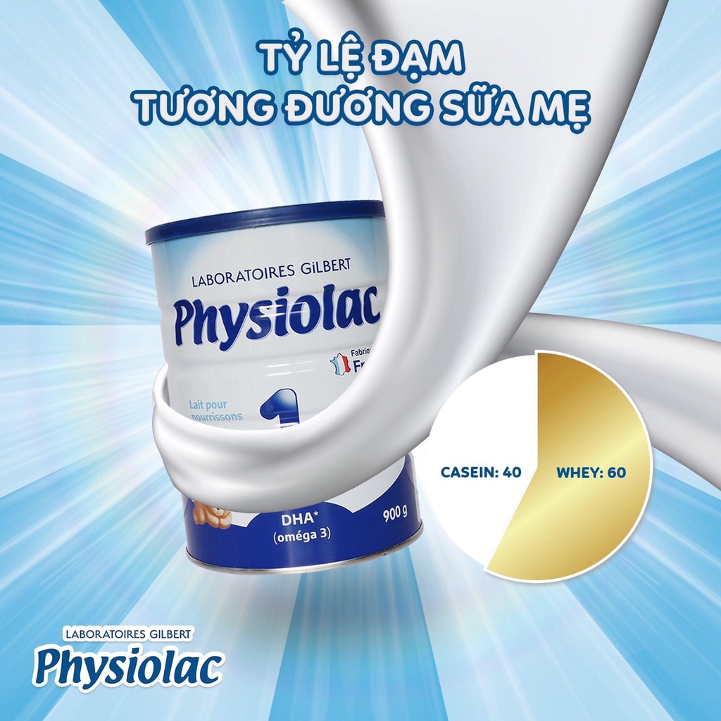 Sữa bột physiolac số 2 - 900g cho trẻ từ 0-6 tháng. Sữa physiolac nhập nguyên lon từ pháp, sữa công thức cho bé