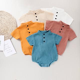 Áo liền quần Chất Cotton Hoạ Tiết Hoạt Hình Đáng Yêu Cho Bé