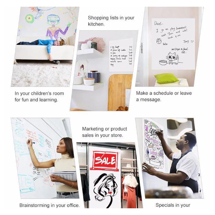 Decal dán tường làm bảng viết - WHITEBOARD