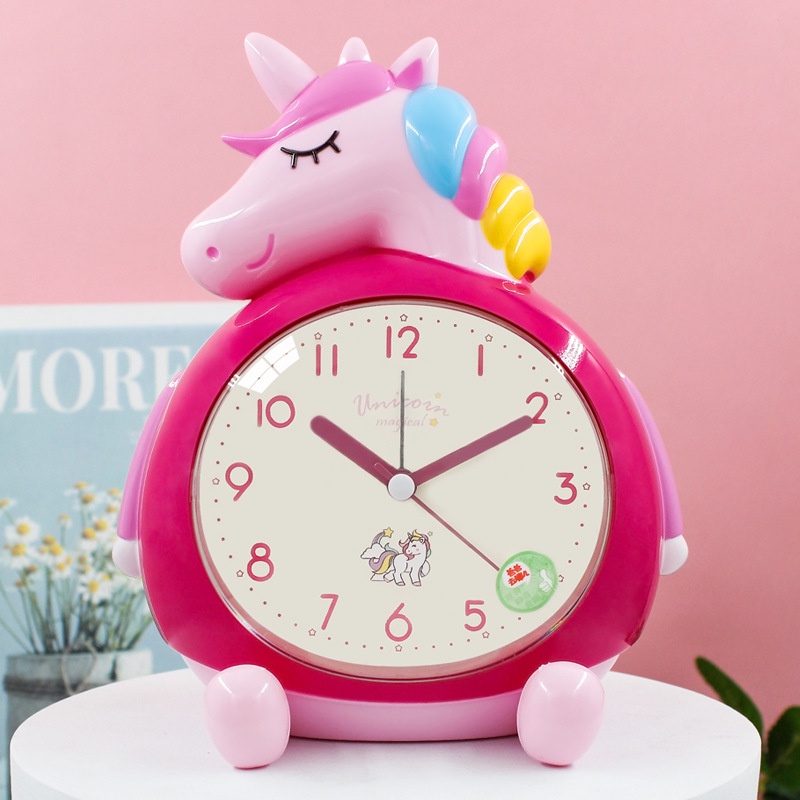 Hàng Mới Về Đồng Hồ Báo Thức Kỹ Thuật Số Hình Kỳ Lân Cầu Vồng Phát Nhạc Đôi Ánh Sáng Ban Đêm Cho Trẻ Em