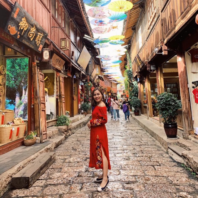 [HÀNG LOẠI 1] VÁY BOHEMIAN ĐỎ| HỌA TIẾT | TRỄ VAI | BigBuy360 - bigbuy360.vn