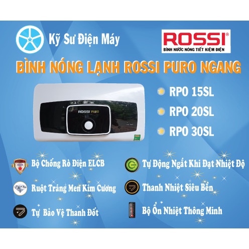Bình nước nóng Rossi 30 lít ngang PRO 30SL