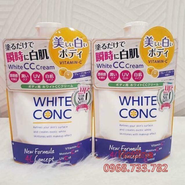 Sữa dưỡng thể trắng da,chống nắng White Conc Cc Cream