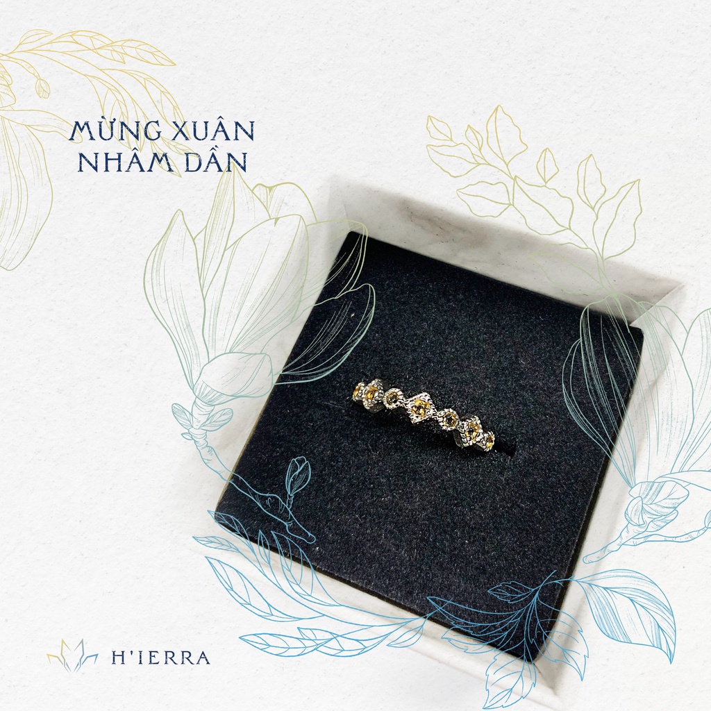 Nhẫn Bạc Nữ H'ierra Air Ring đai đá cao cấp | BST Down-To-Earth