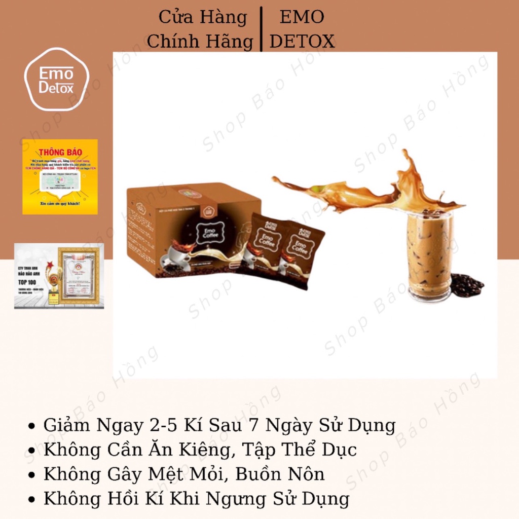 COMBO 3 HỘP EMO DETOX VỊ CÀ PHÊ (tặng kèm quà)