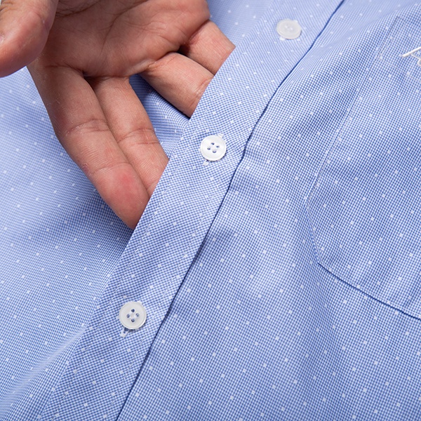 Áo Sơ Mi Nam Công Sở Trung Niên Thương Hiệu Anton Dài Tay Vải Cotton Xanh Chấm Bi – AC157 | BigBuy360 - bigbuy360.vn
