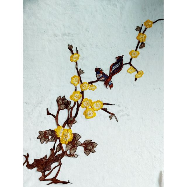 Hoa thêu trang trí  cao 60cm (1 cái/12k)