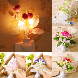 Đèn ngủ bóng LED cảm biến hình cây nấm/bông hoa lãng mạn phích cắm tiêu chuẩn US