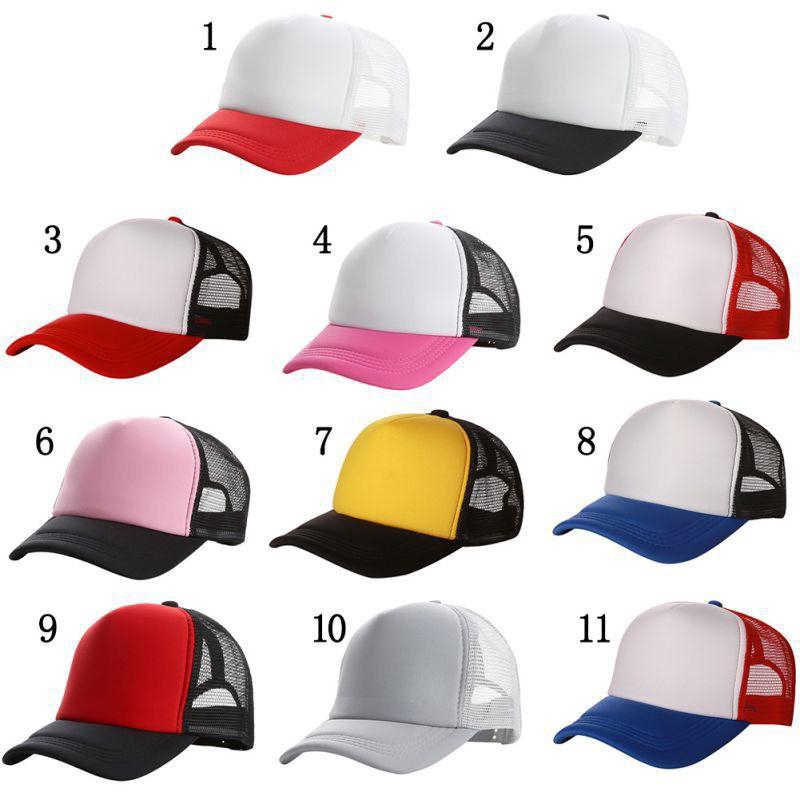 Mũ Lưỡi Trai Phối Lưới Unisex Màu Trơn