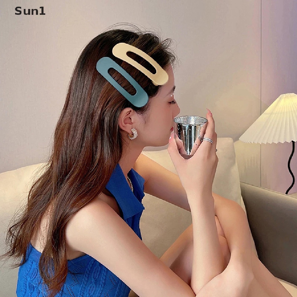 1 Kẹp Tóc Mỏ Vịt Nhám Màu Sắc Ngọt Ngào Thời Trang