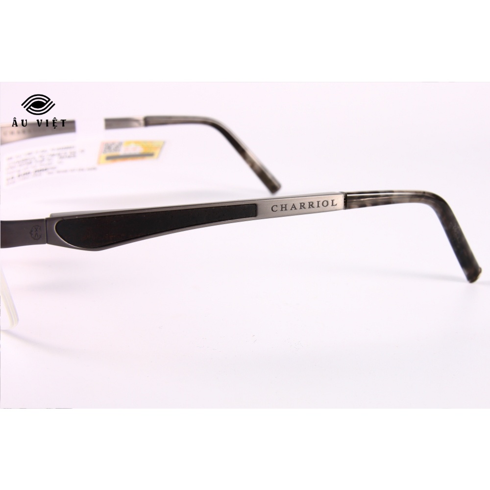 Gọng kính nam titanium dáng vuông Charriol PC-7464 màu bạc Full box