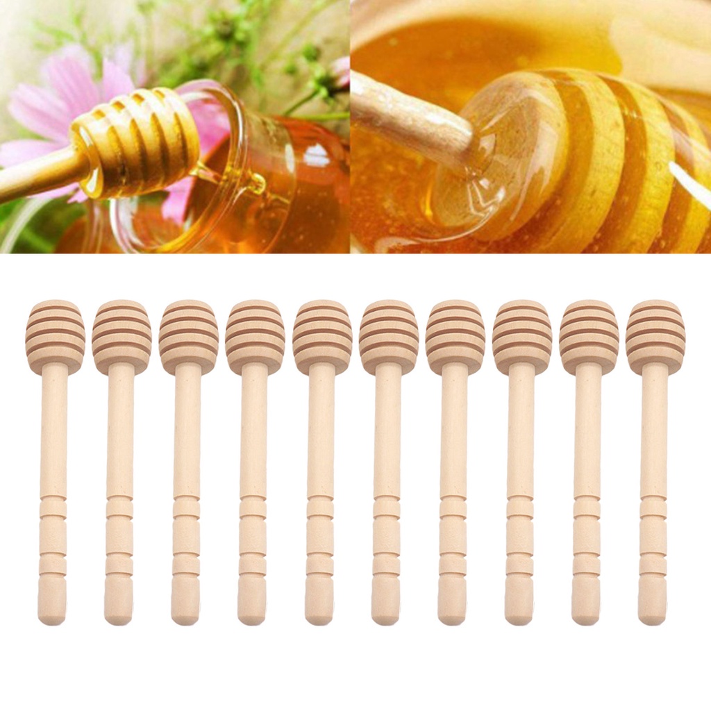 Set 10 Muỗng Gỗ Múc Mật Ong Cho Syrup Jam 3