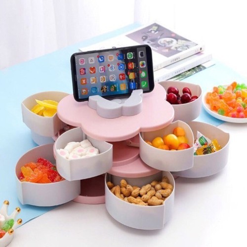 Khay Mứt Tết 2 Tầng Thiết Kế Khay Để Điện Thoại Tiện Lợi