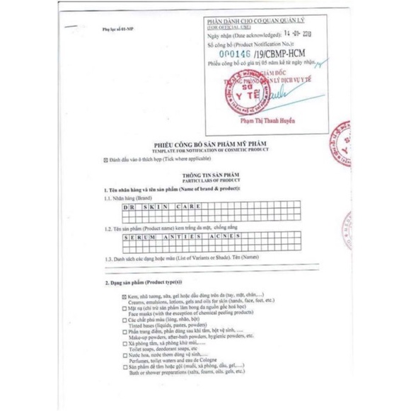 Mẫu mới Serum mụn Dr skincare