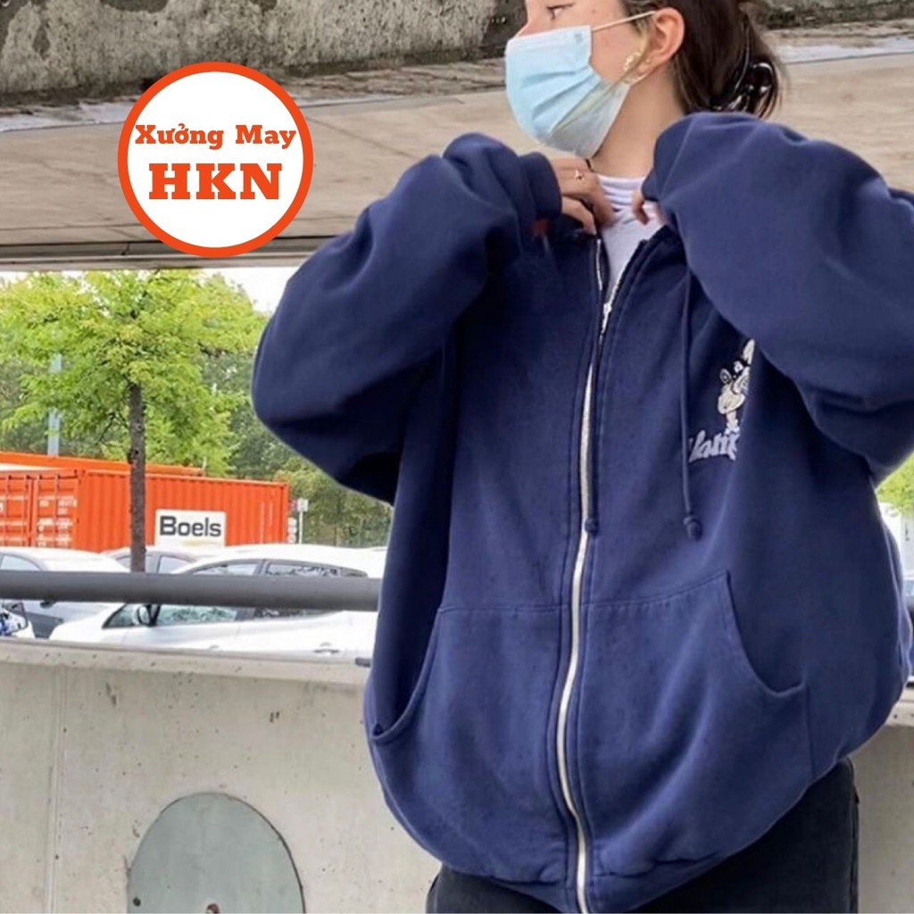 Áo Khoác Hoodie Nữ Có Mũ Chất Dày Bozip  Mã 804 Xưởng May HKN