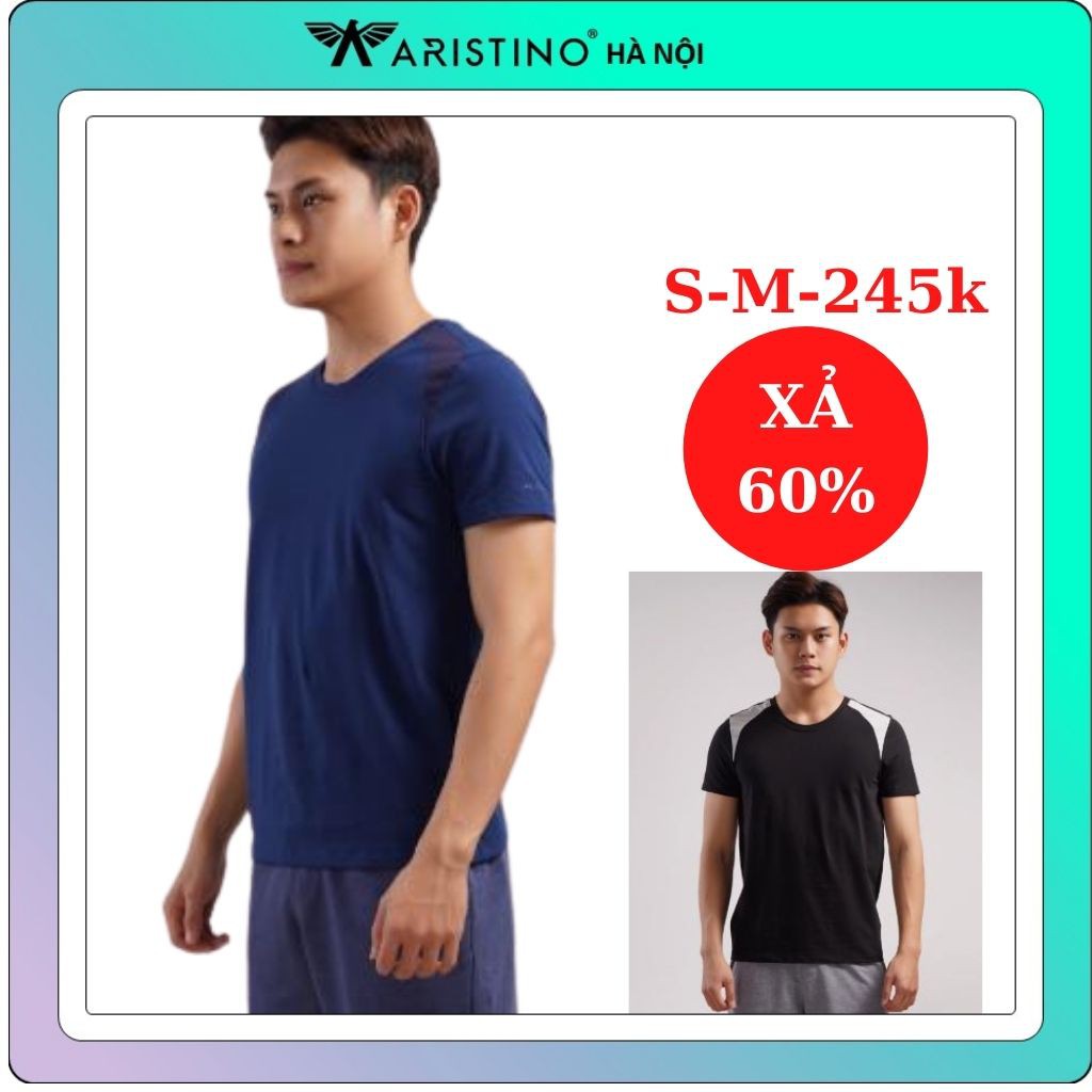 Áo thun nam không cổ ARISTINO Ats001s8- slim