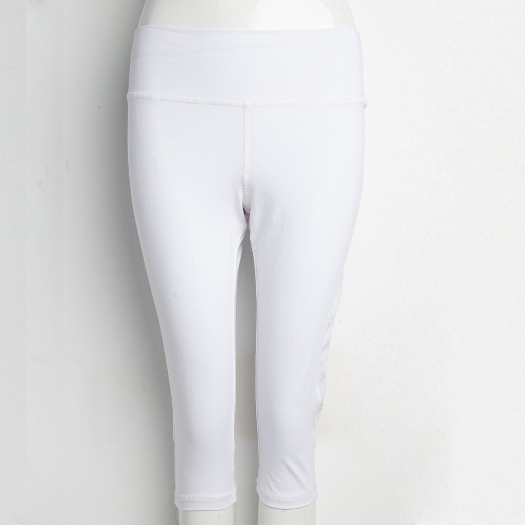 Quần tập yoga gym legging lửng phối lưới nữ siêu nâng mông Simple &amp; Basic co giãn 4 chiều ôm dáng thoáng mát